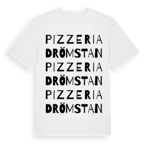 Pizzeria Drömstan ordlek t-shirt – ekologisk bomull t-shirt från Pinshirt