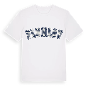 Plumlov college t-shirt – ekologisk bomull t-shirt från Pinshirt