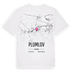 Plumlov karta t-shirt – ekologisk bomull t-shirt från Pinshirt