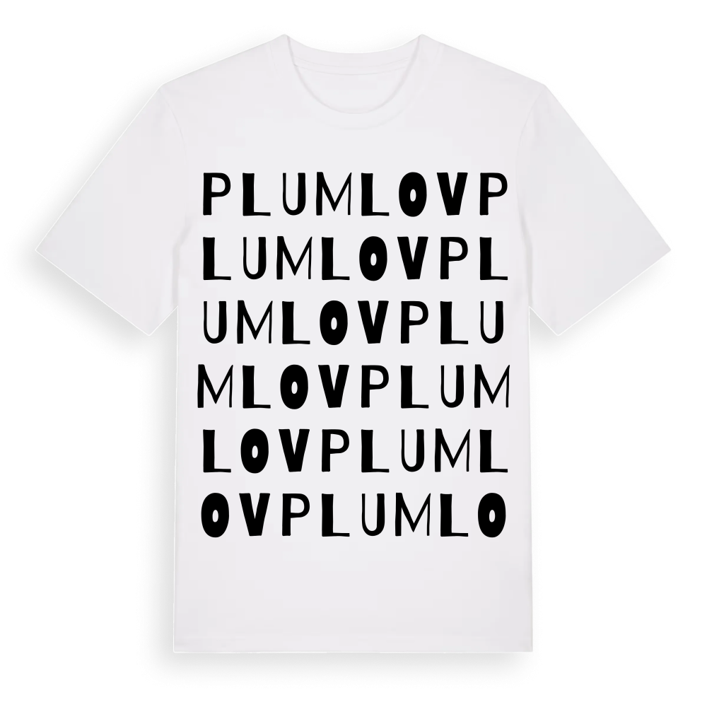 Plumlov ordlek t-shirt – White, i miljö