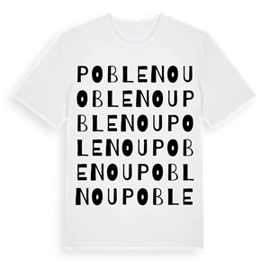 Poble Nou ordlek t-shirt – ekologisk bomull t-shirt från Pinshirt