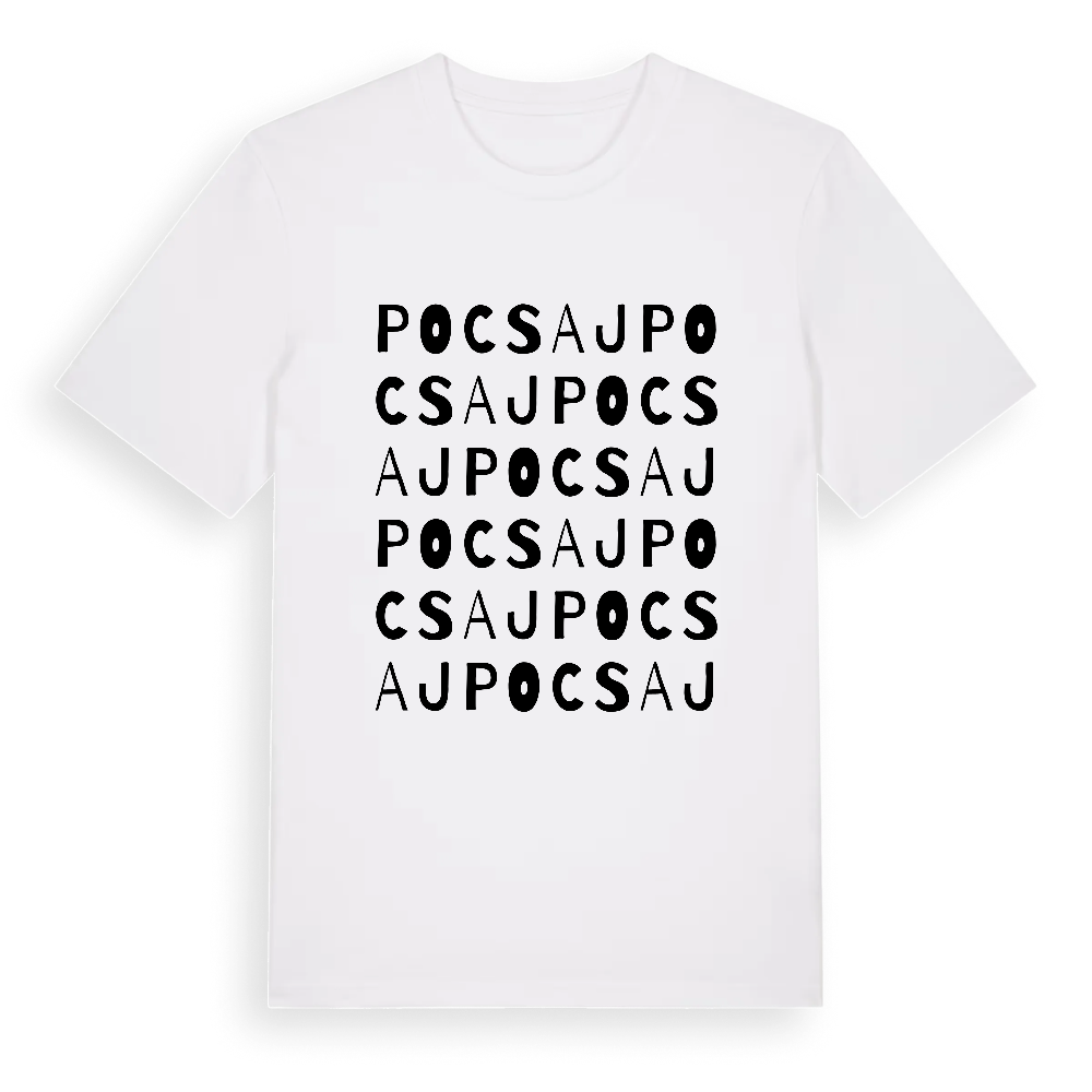 Pocsaj ordlek t-shirt – White, i miljö