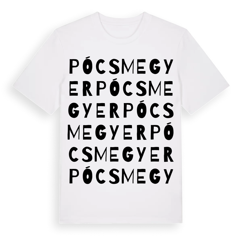Pócsmegyer ordlek t-shirt – White, i miljö