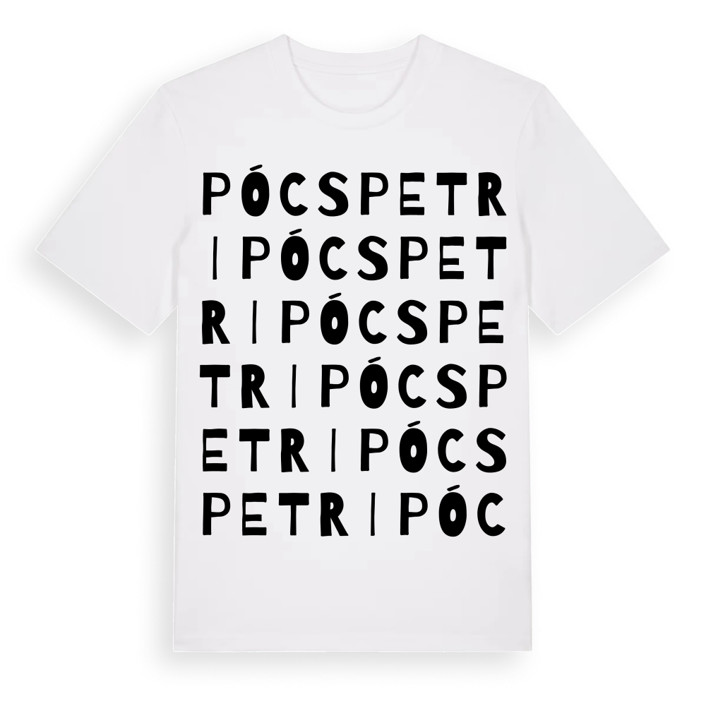 Pócspetri ordlek t-shirt – White, i miljö