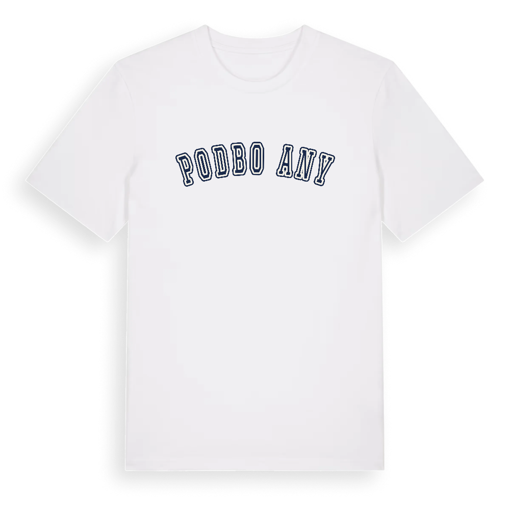 Podbořany college t-shirt – White, i miljö