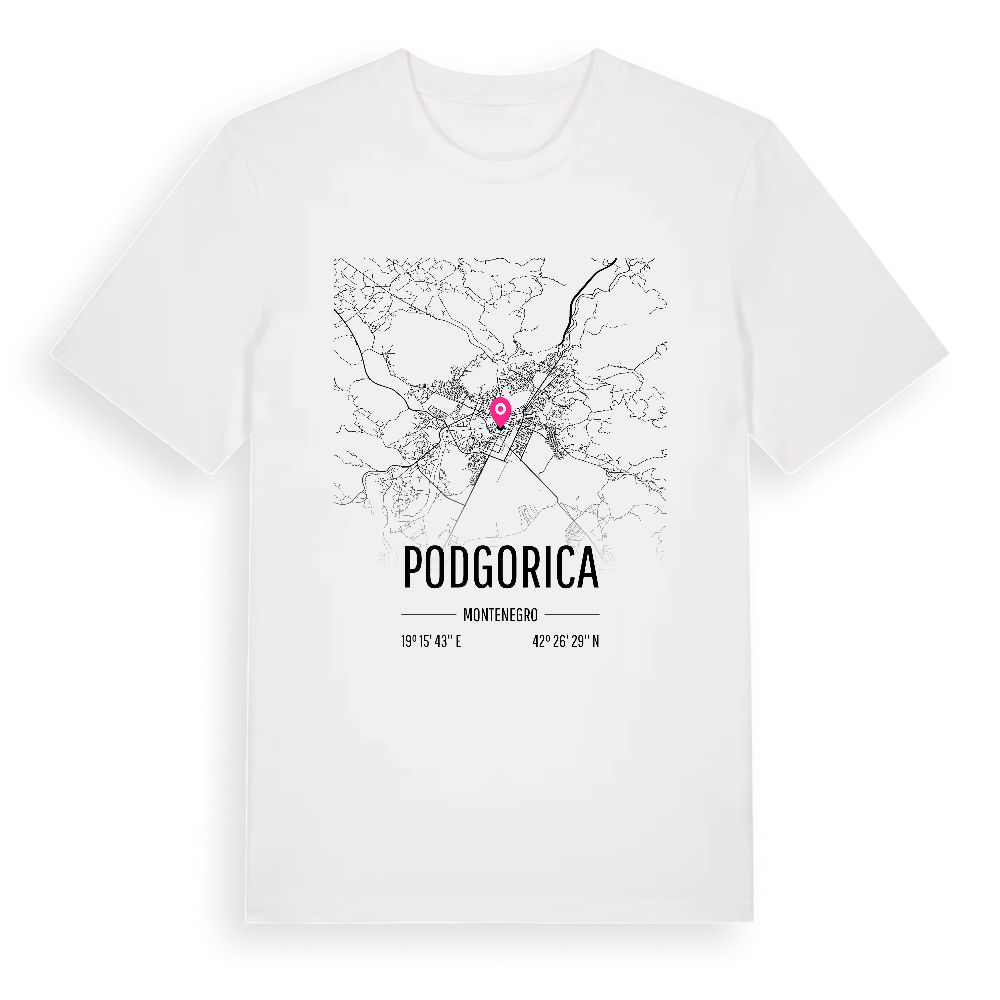 Podgorica karta t-shirt – White, i miljö