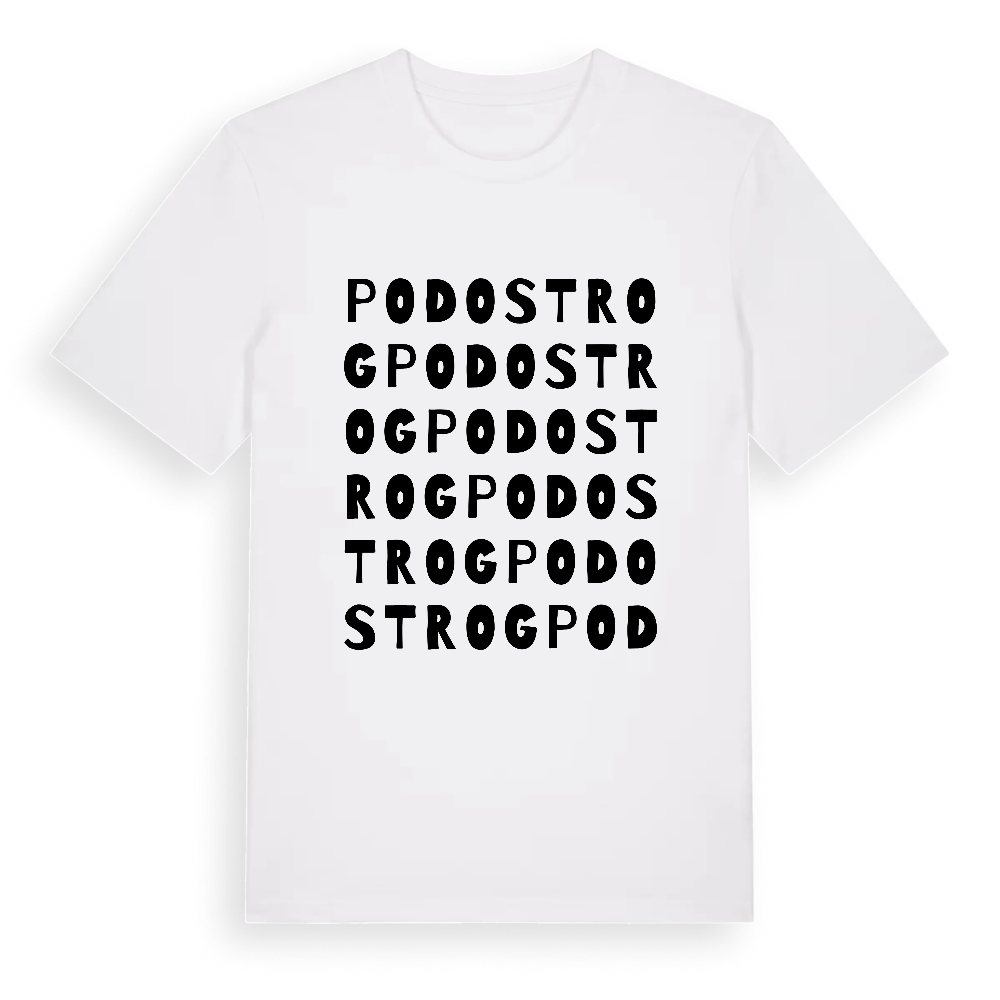 Podostrog ordlek t-shirt – White, i miljö