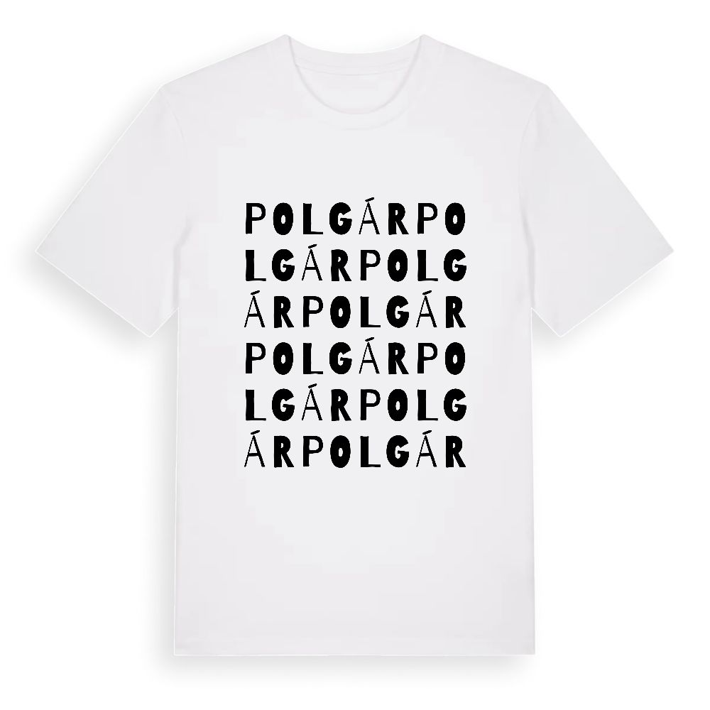 Polgár ordlek t-shirt – White, i miljö