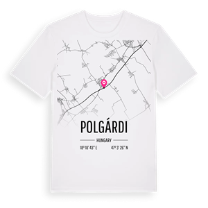 Polgárdi karta t-shirt – ekologisk bomull t-shirt från Pinshirt