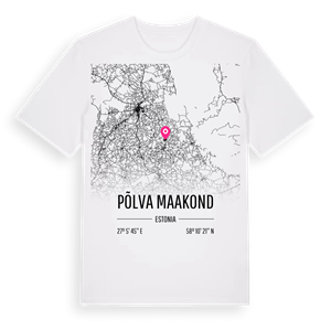 Põlva maakond karta t-shirt – ekologisk bomull t-shirt från Pinshirt