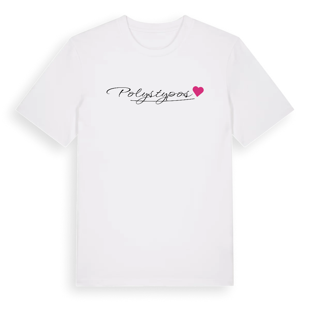 Polystypos hjärta t-shirt – White, i miljö