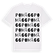 White t-shirt med Pomägg ordlek t-shirt