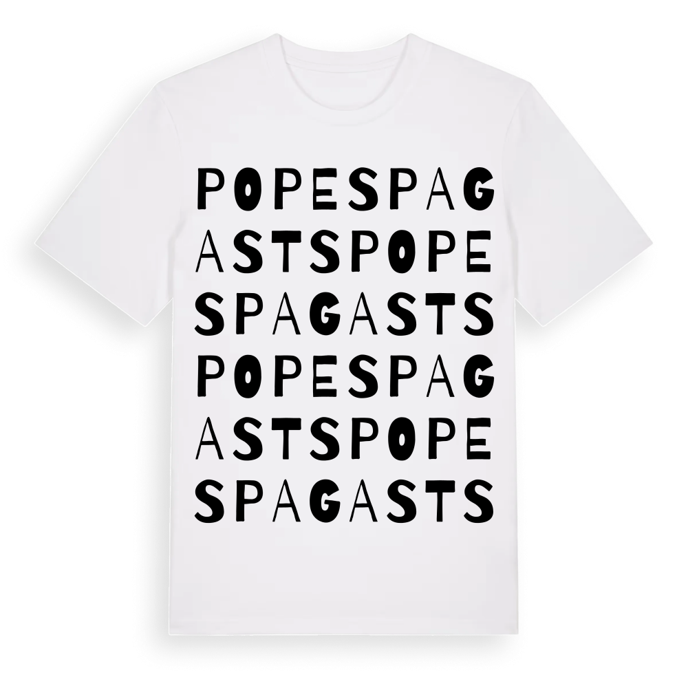 Popes pagasts ordlek t-shirt – White, i miljö