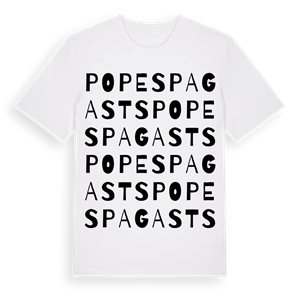 Popes pagasts ordlek t-shirt – ekologisk bomull t-shirt från Pinshirt