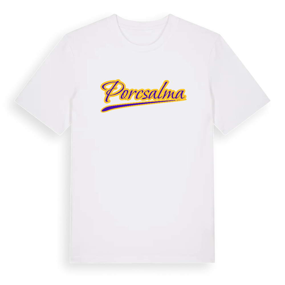 Porcsalma baseball t-shirt – White, i miljö