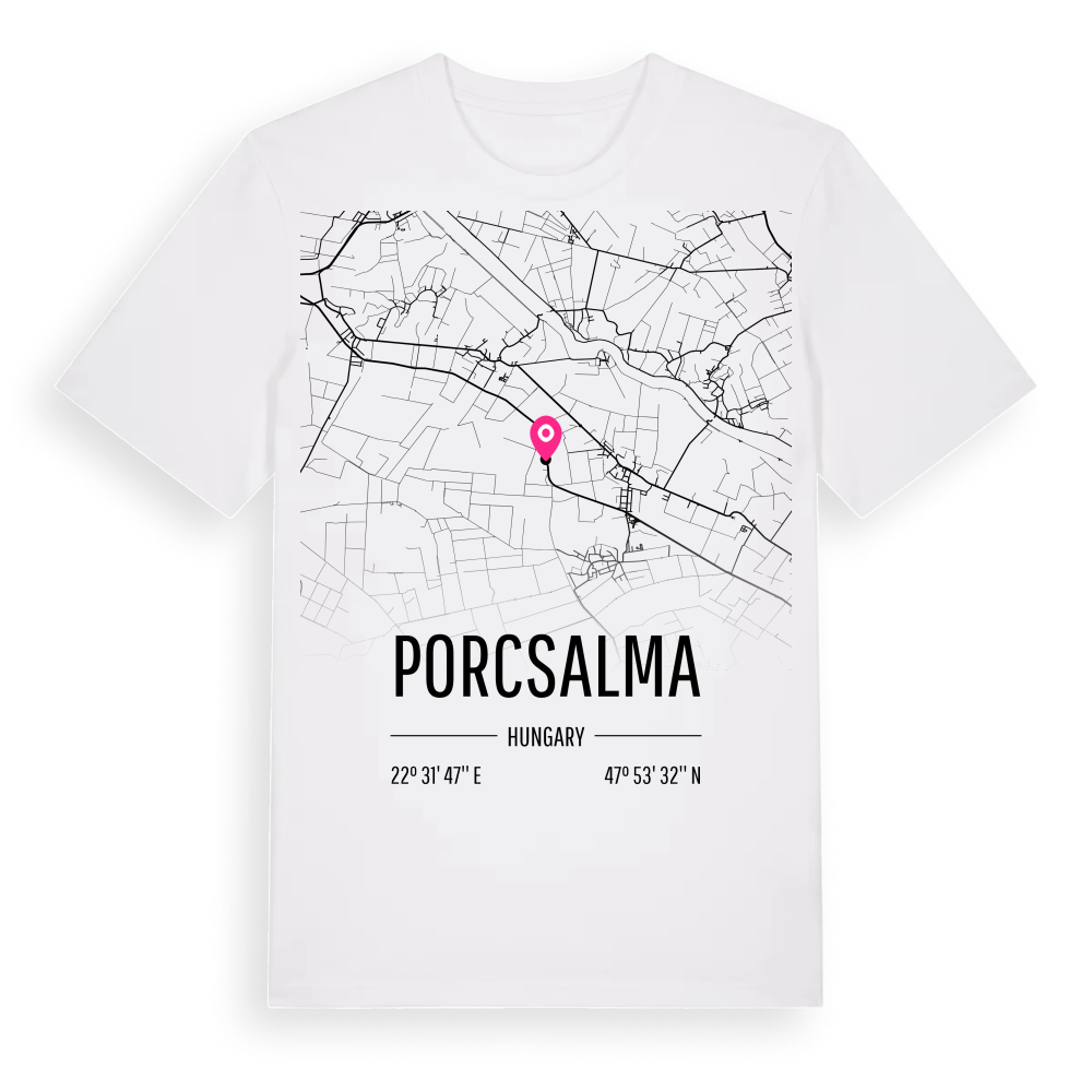 Porcsalma karta t-shirt – White, i miljö
