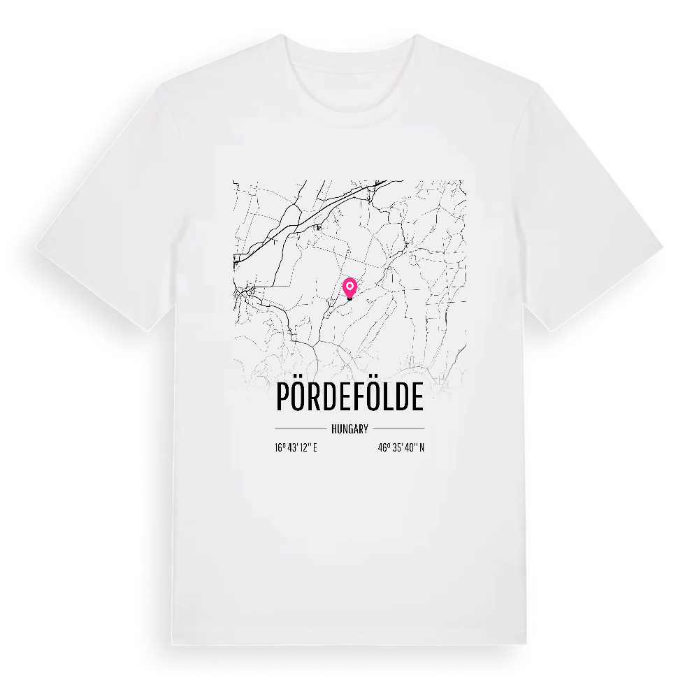 Pördefölde karta t-shirt – White, i miljö
