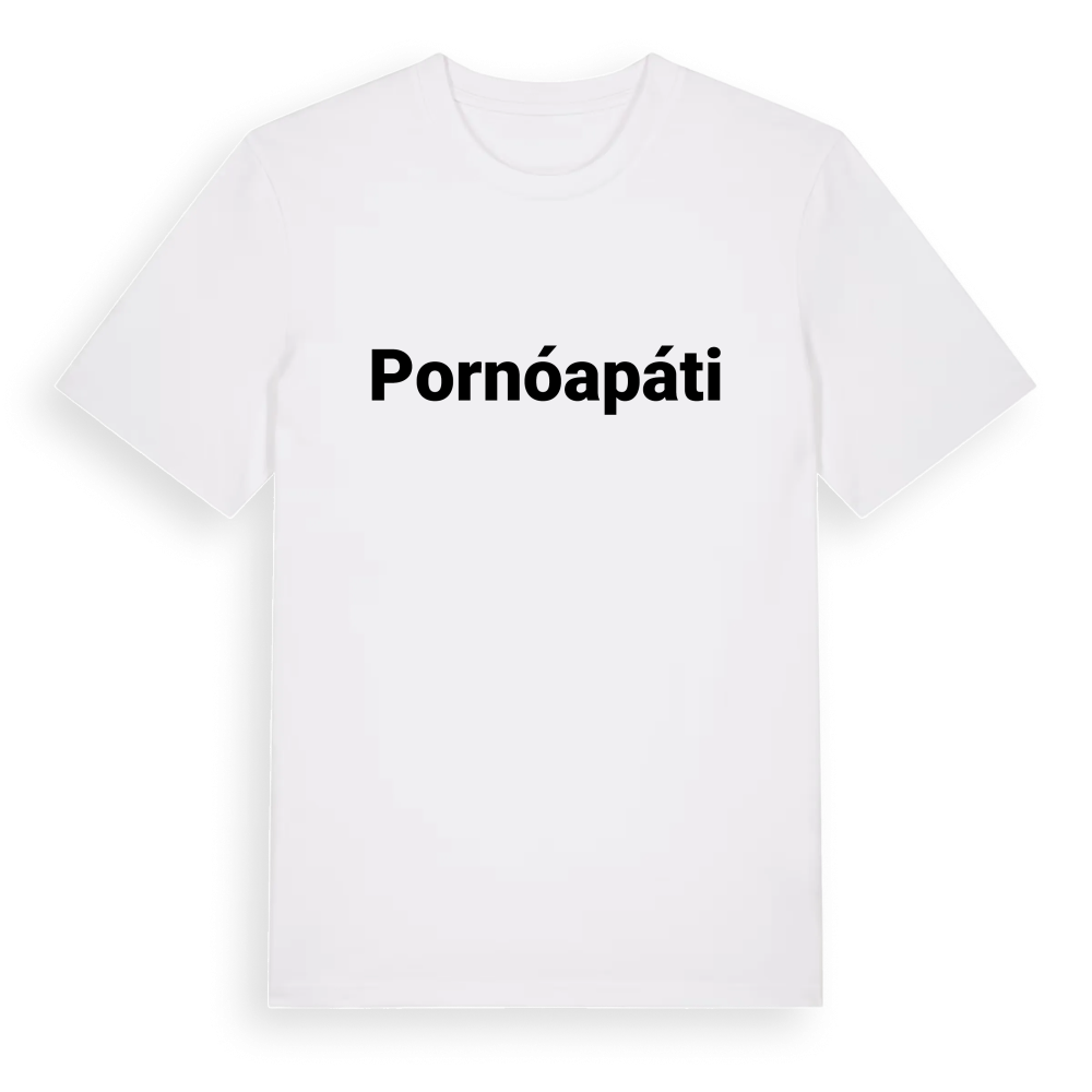 Pornóapáti fetstil t-shirt – White, i miljö