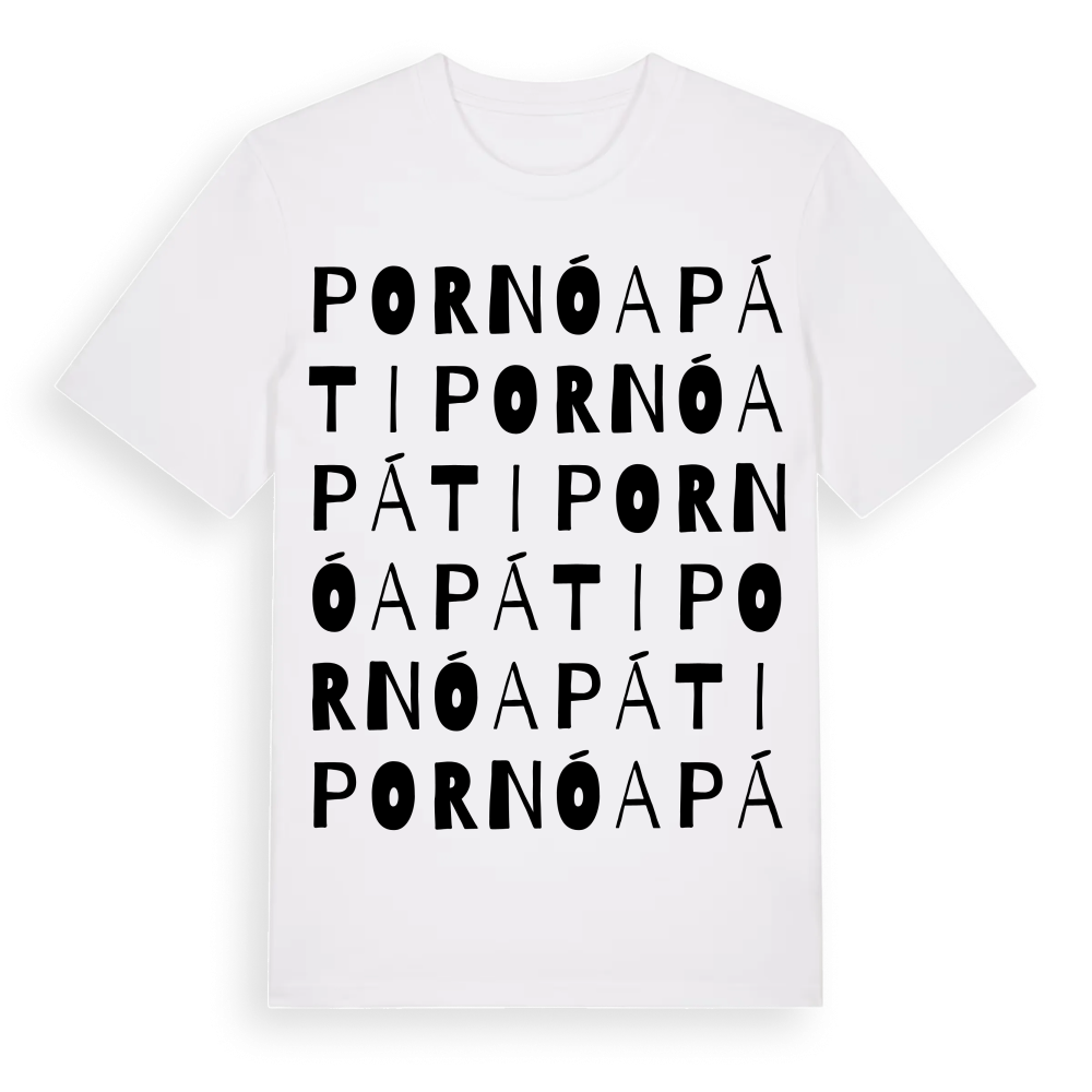Pornóapáti ordlek t-shirt – White, i miljö