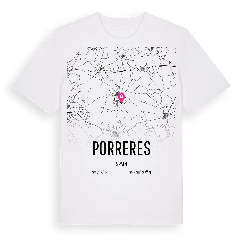 Porreres karta t-shirt – White, i miljö