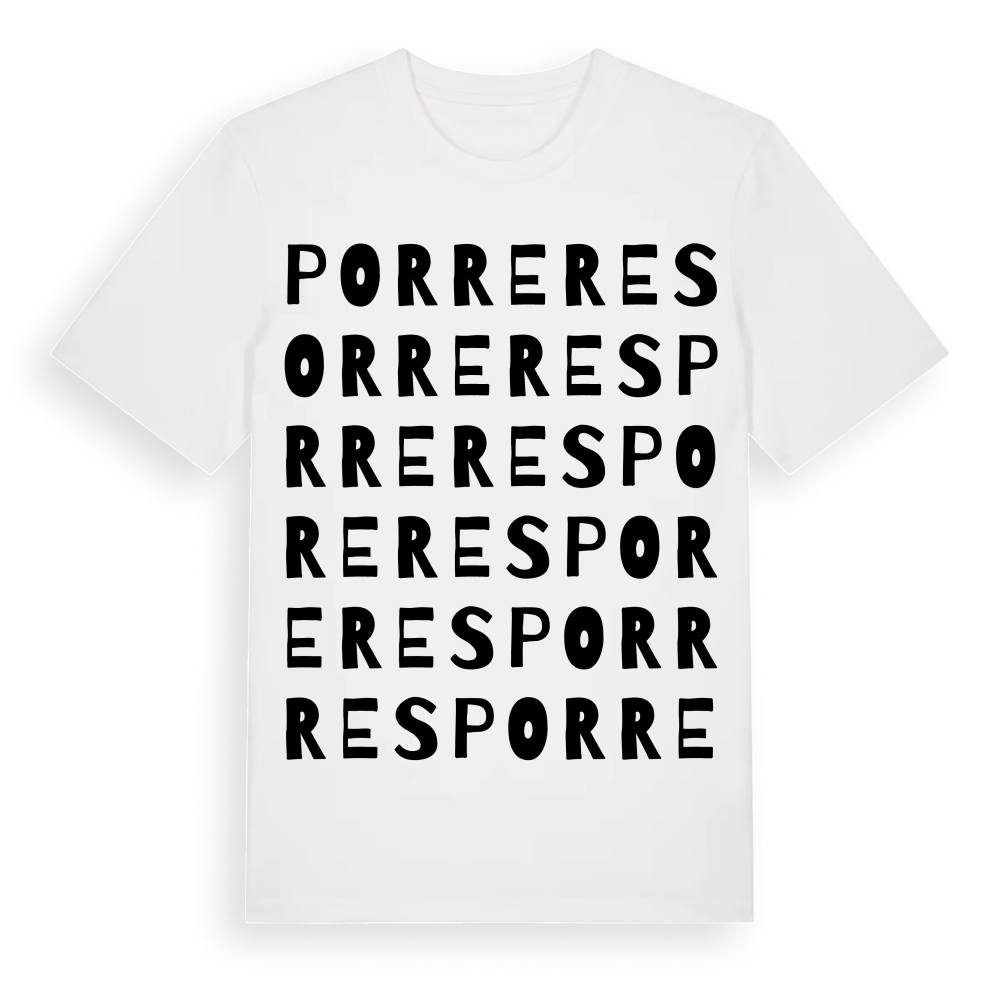 Porreres ordlek t-shirt – White, i miljö