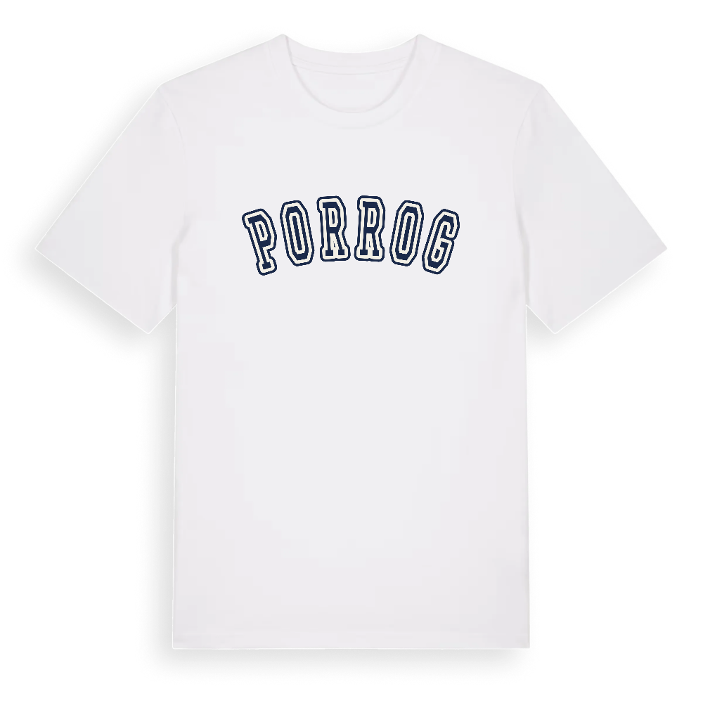 Porrog college t-shirt – White, i miljö