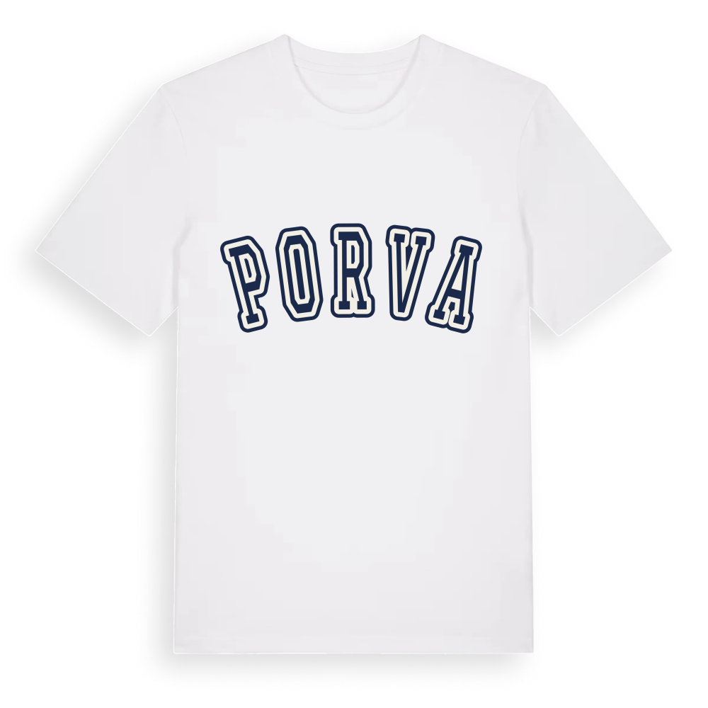 Porva college t-shirt – White, i miljö