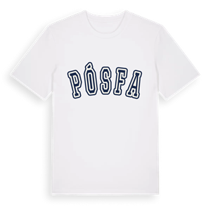 Pósfa college t-shirt – ekologisk bomull t-shirt från Pinshirt