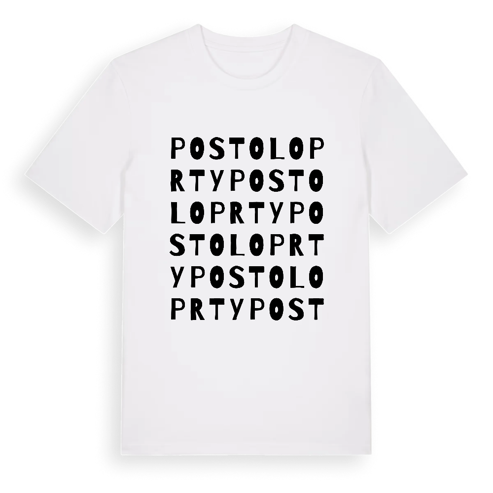 Postoloprty ordlek t-shirt – White, i miljö