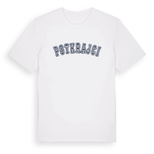 Potkrajci college t-shirt – ekologisk bomull t-shirt från Pinshirt