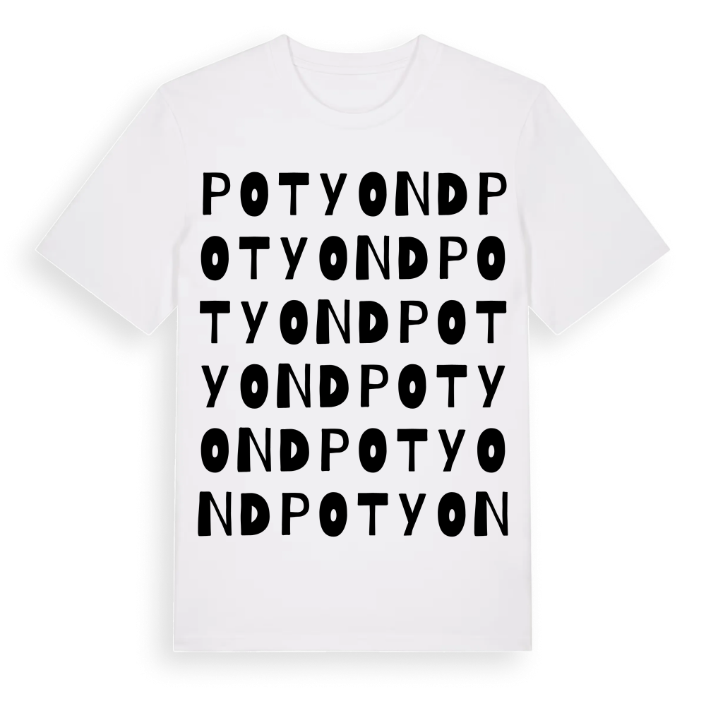 Potyond ordlek t-shirt – White, i miljö