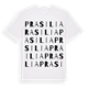 White t-shirt med Prasilia ordlek t-shirt