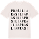 Vintage White t-shirt med Prasilia ordlek t-shirt