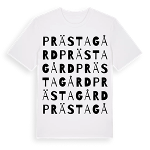 Prästagård ordlek t-shirt – ekologisk bomull t-shirt från Pinshirt