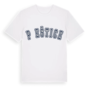Přeštice college t-shirt – ekologisk bomull t-shirt från Pinshirt