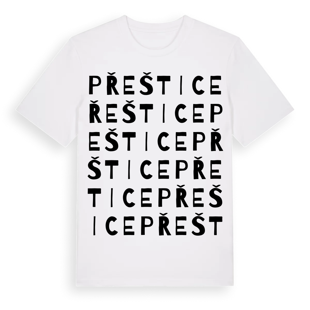 Přeštice ordlek t-shirt – White, i miljö