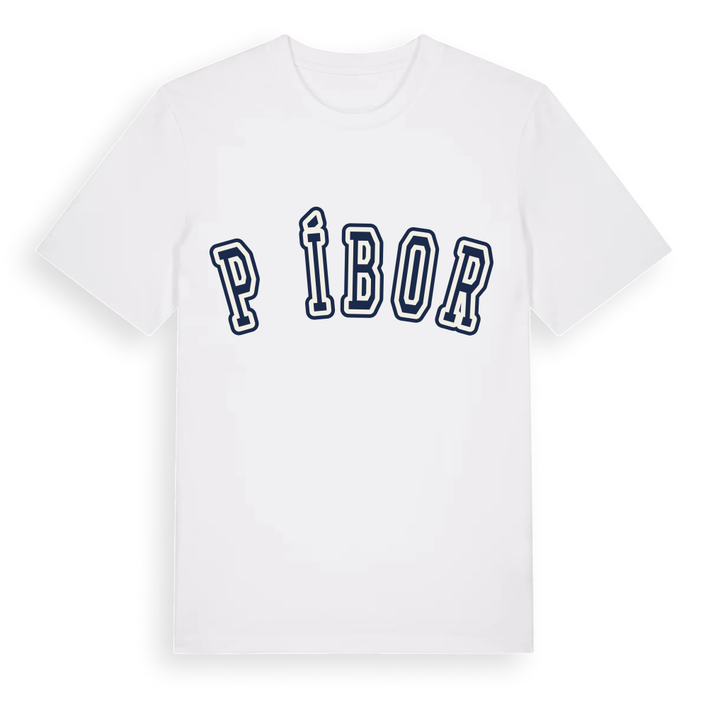 Příbor college t-shirt – White, i miljö