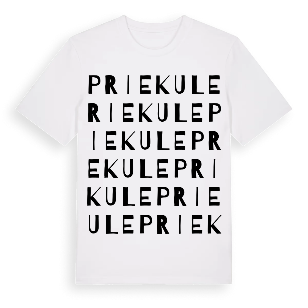 Priekule ordlek t-shirt – White, i miljö