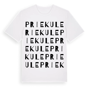 Priekule ordlek t-shirt – ekologisk bomull t-shirt från Pinshirt