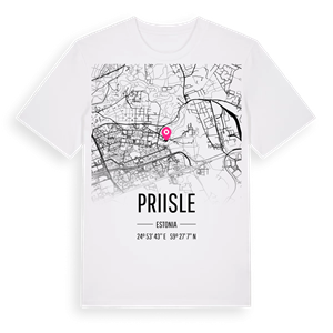 Priisle karta t-shirt – ekologisk bomull t-shirt från Pinshirt