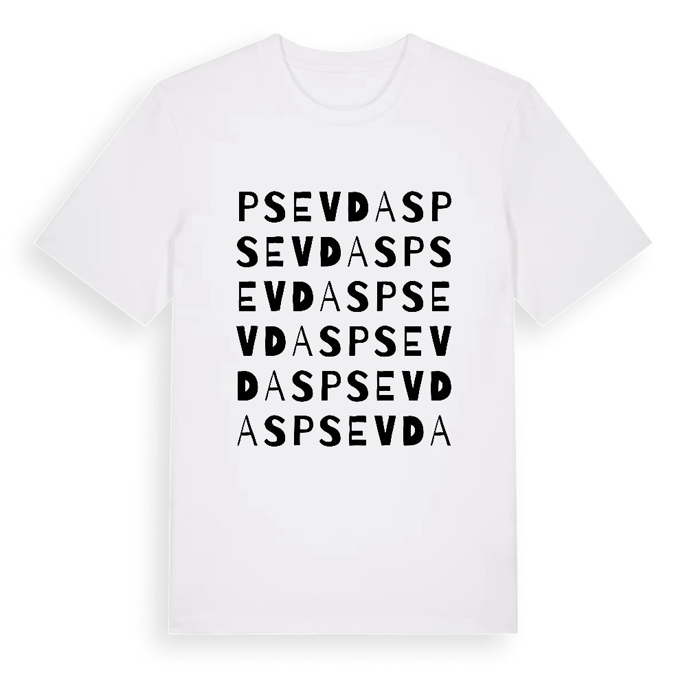 Psevdas ordlek t-shirt – White, i miljö