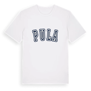 Pula college t-shirt – ekologisk bomull t-shirt från Pinshirt