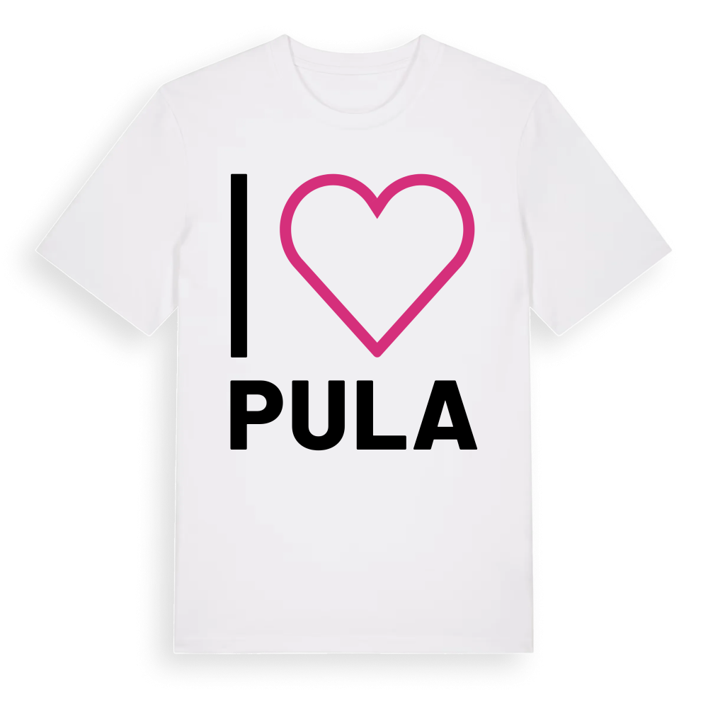 Jag älskar Pula t-shirt stort tryck – White, i miljö