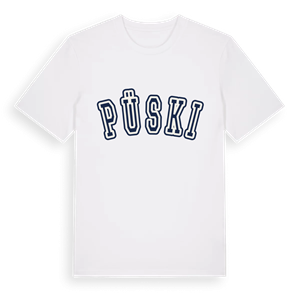 Püski college t-shirt – ekologisk bomull t-shirt från Pinshirt