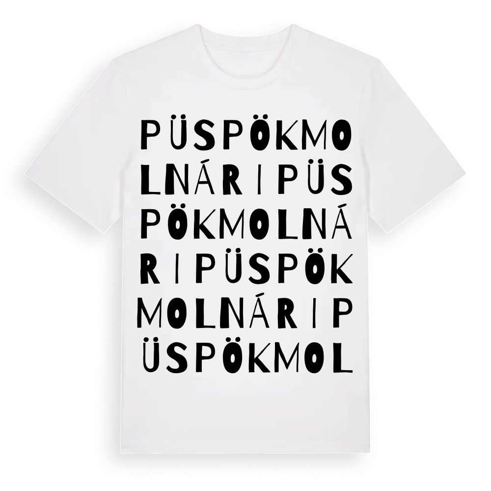 Püspökmolnári ordlek t-shirt – White, i miljö