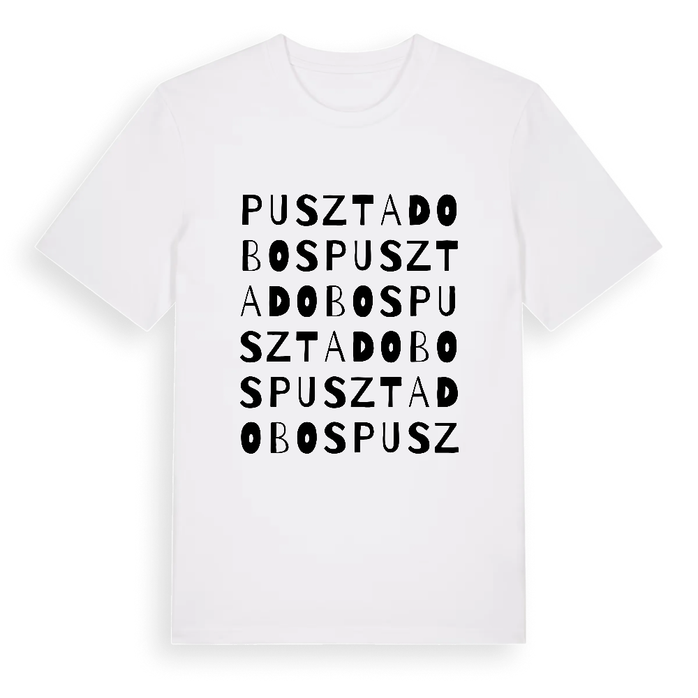 Pusztadobos ordlek t-shirt – White, i miljö