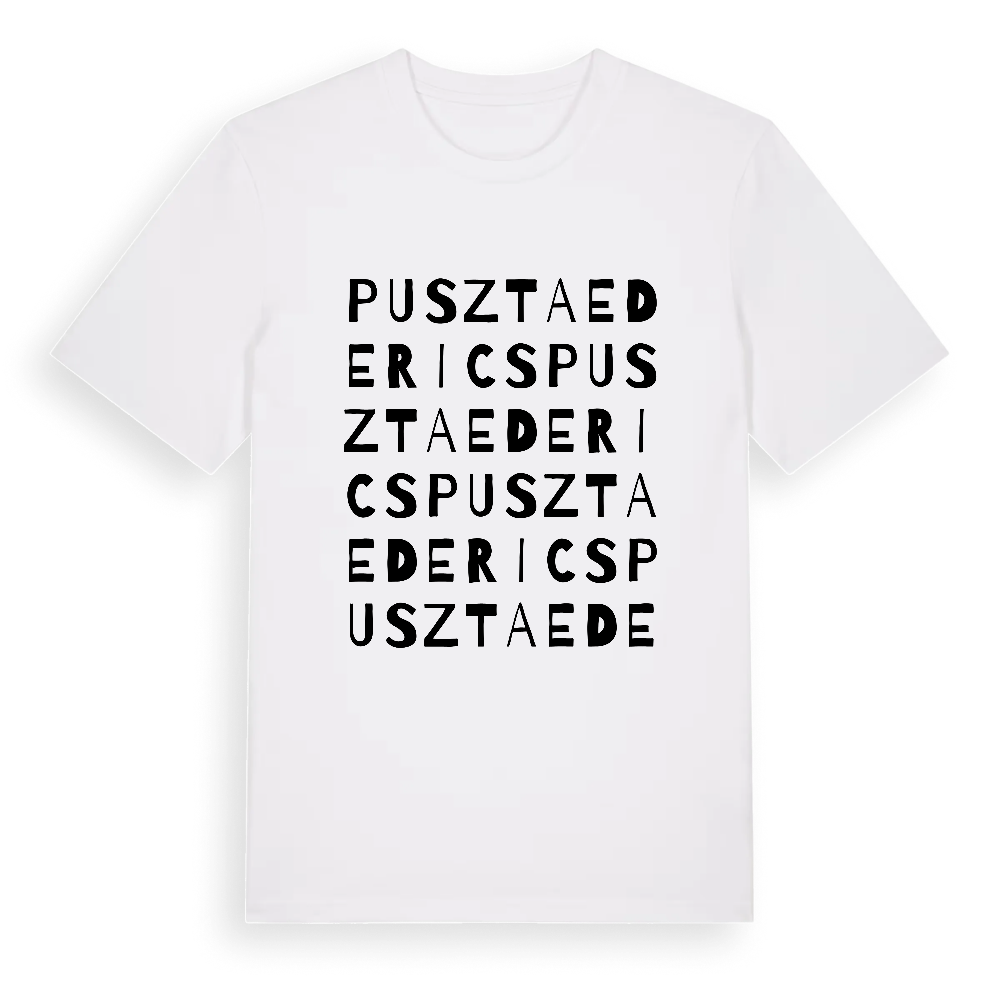 Pusztaederics ordlek t-shirt – White, i miljö