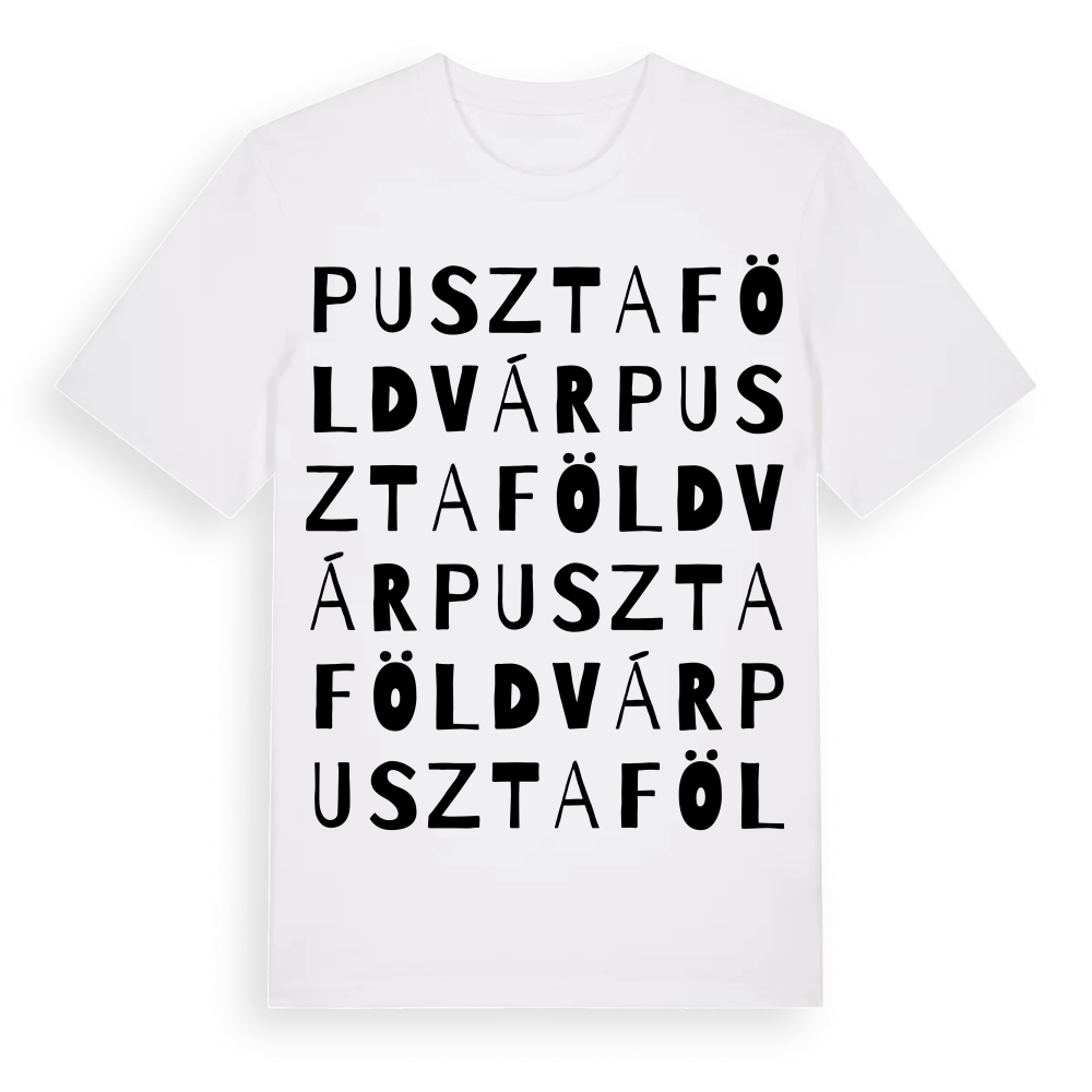 Pusztaföldvár ordlek t-shirt – White, i miljö