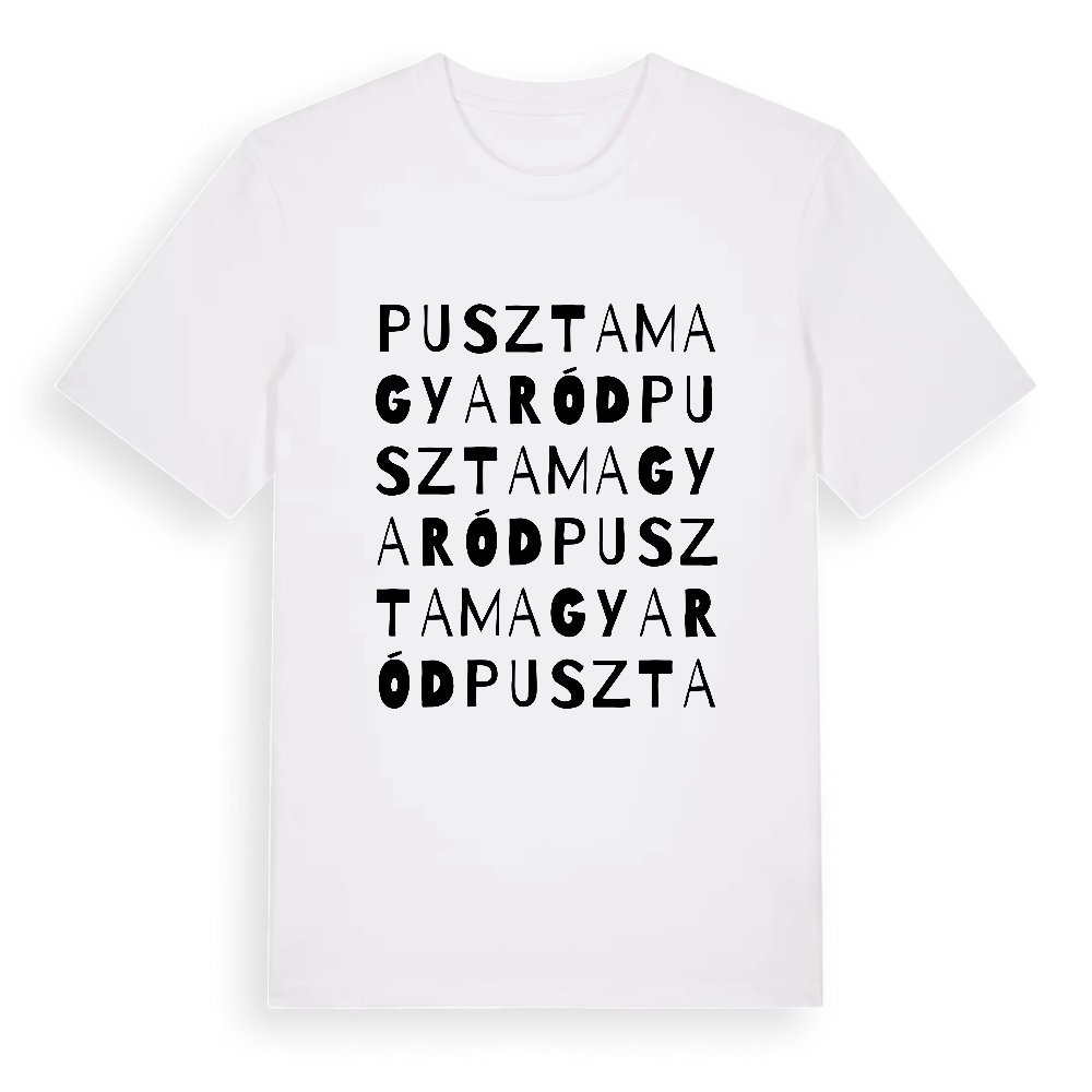 Pusztamagyaród ordlek t-shirt – White, i miljö