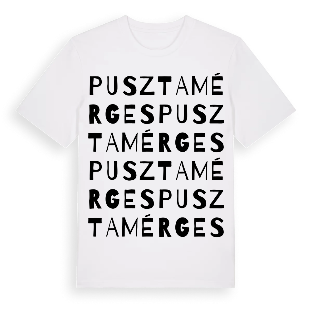 Pusztamérges ordlek t-shirt – White, i miljö